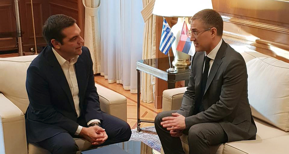 Стефановић и Ципрас оценили као добру досадашњу сарадњу Србије и Грчке