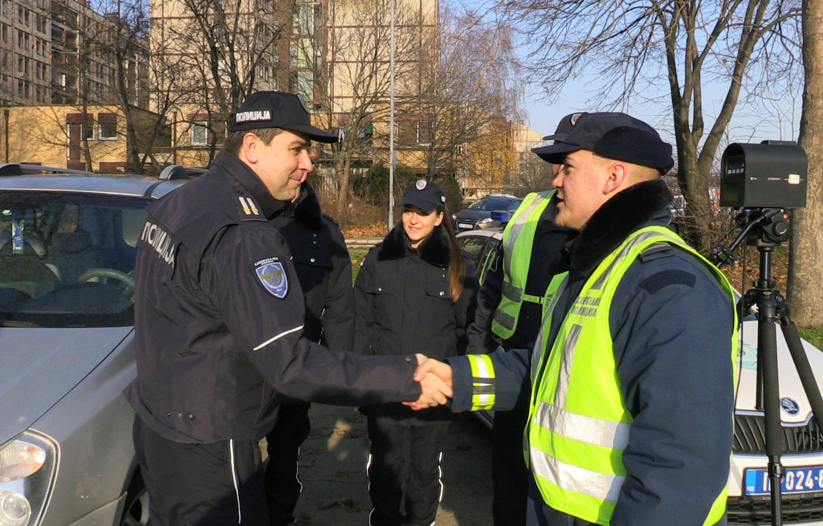 Arsov i Stanojević obišli pripadnike saobraćajne i granične policije
