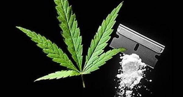 ilustracija kokain marihuana