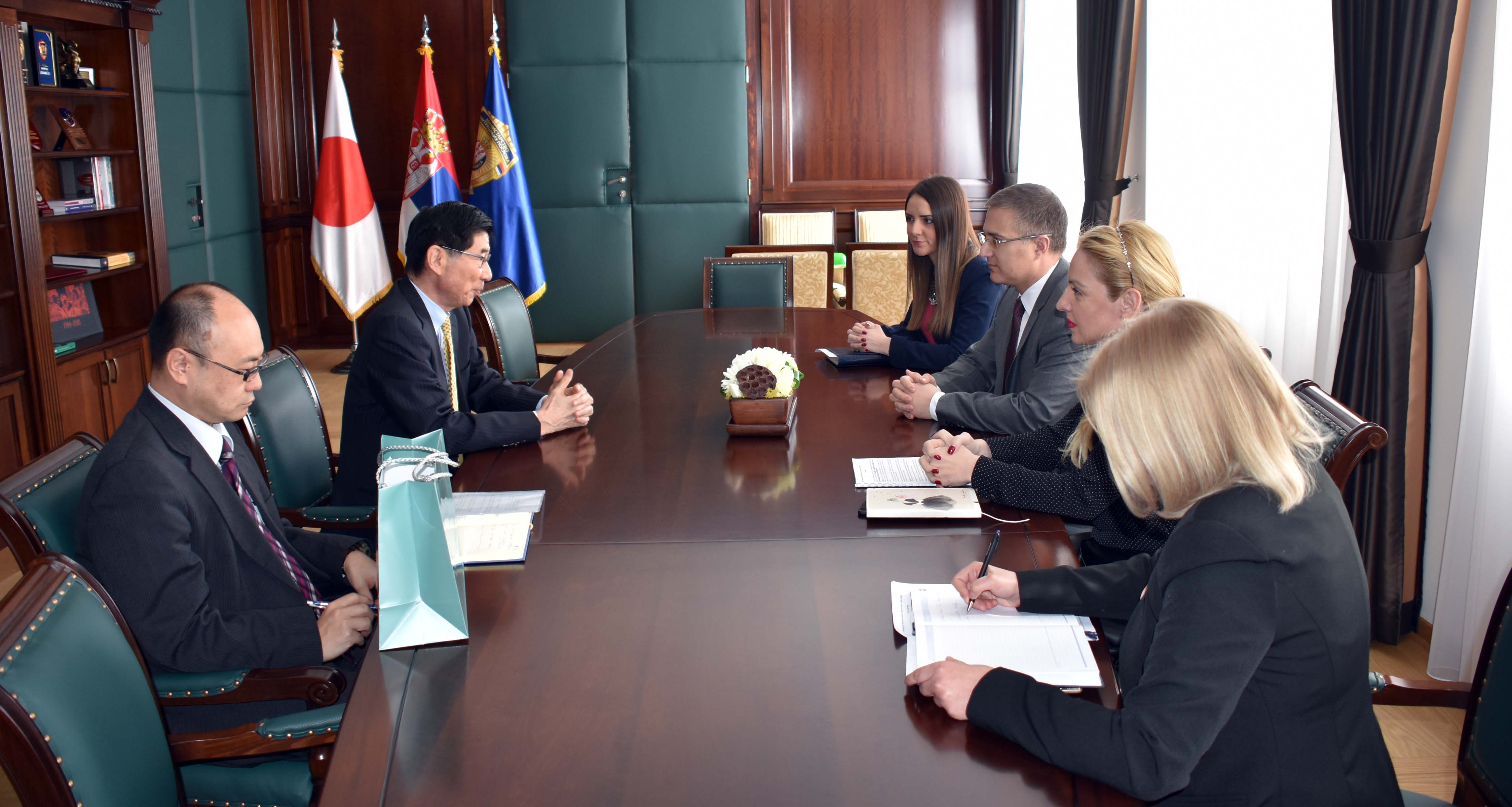 Stefanović i Marujama razgovarali o saradnji Srbije i Japana u oblasti bezbednosti