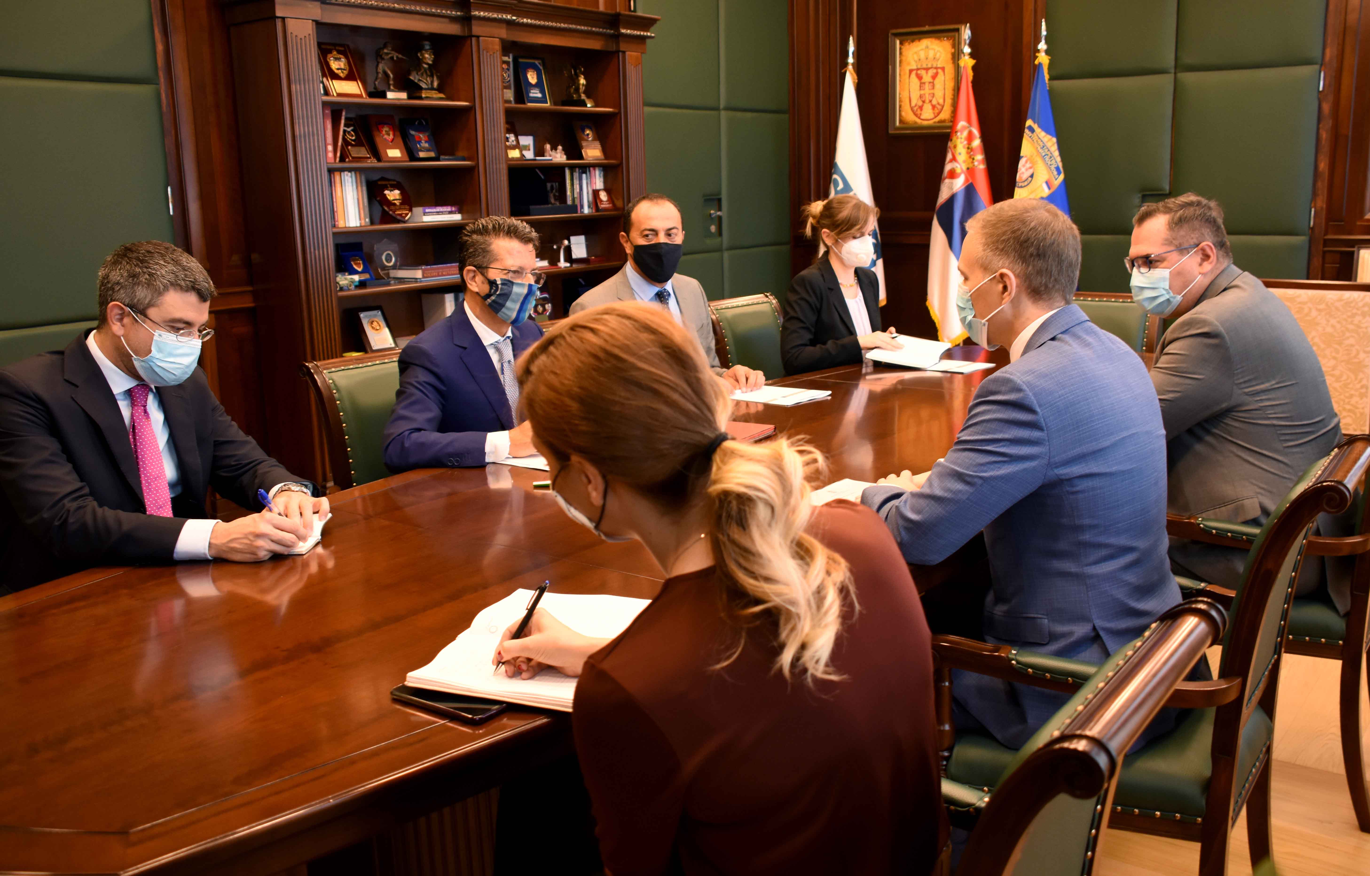 Stefanović se zahvalio ambasadoru Oriciju na podršci i doprinosu jačanju kapaciteta Ministarstva unutrašnjih poslova